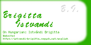 brigitta istvandi business card